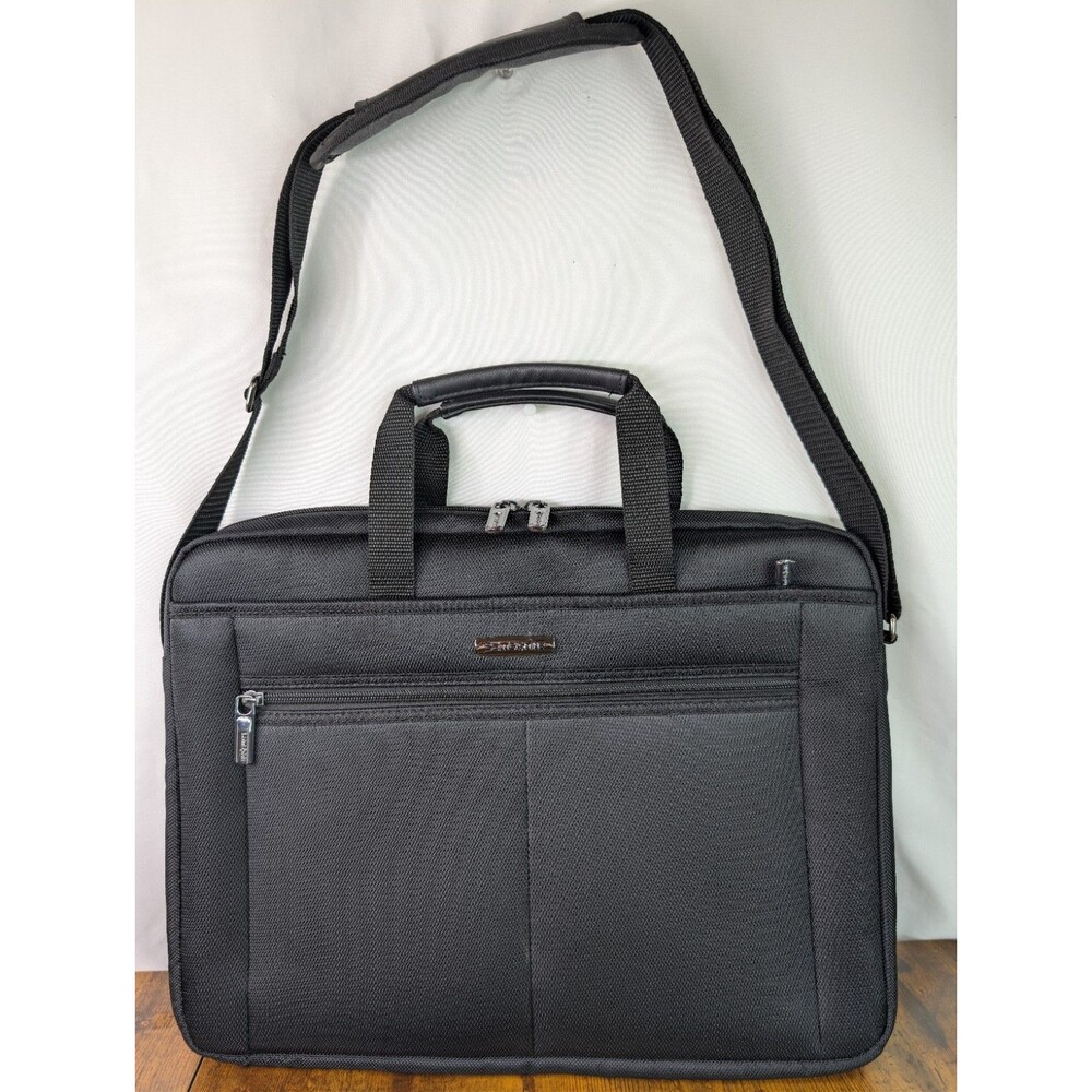 Samsonite Messenger Bag 18" Black Laptop Travel Case Business Computer Tote Zip